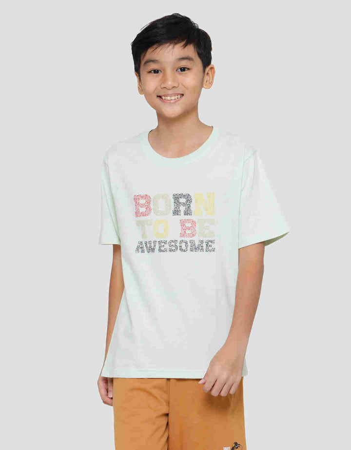 Nevada Born To Be Awesome Kaos Anak Laki-laki