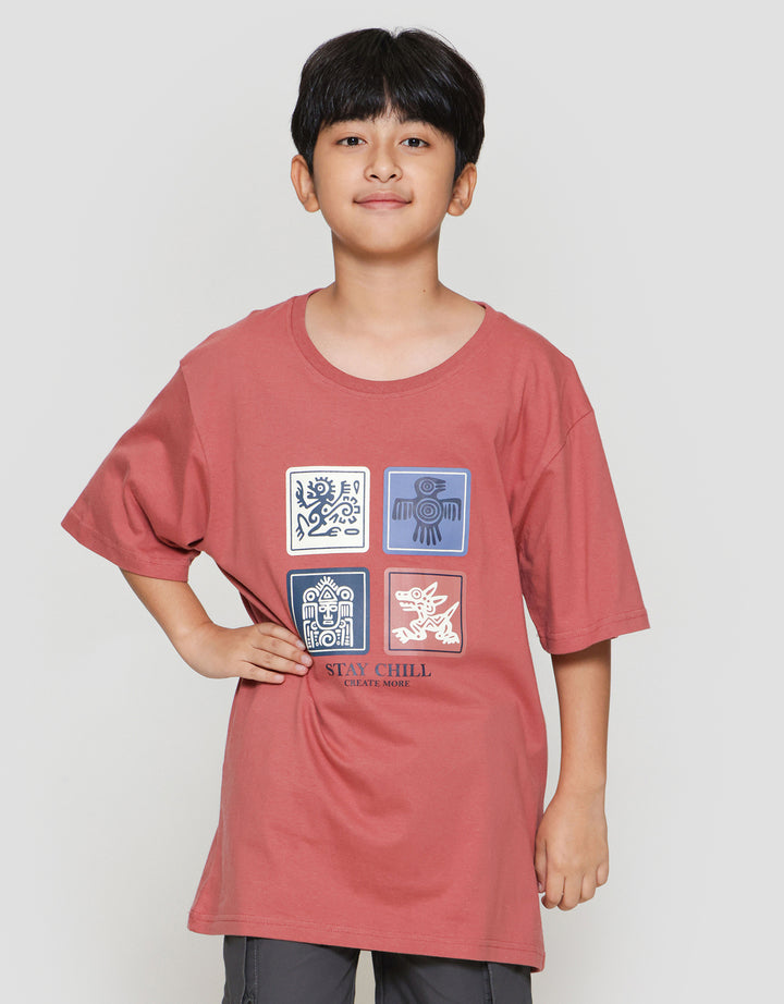 Nevada Print Etnic 1 Kaos Lengan Pendek Anak Laki-Laki