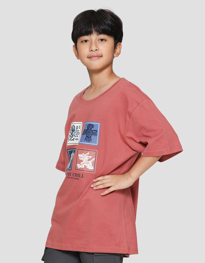 Nevada Print Etnic 1 Kaos Lengan Pendek Anak Laki-Laki