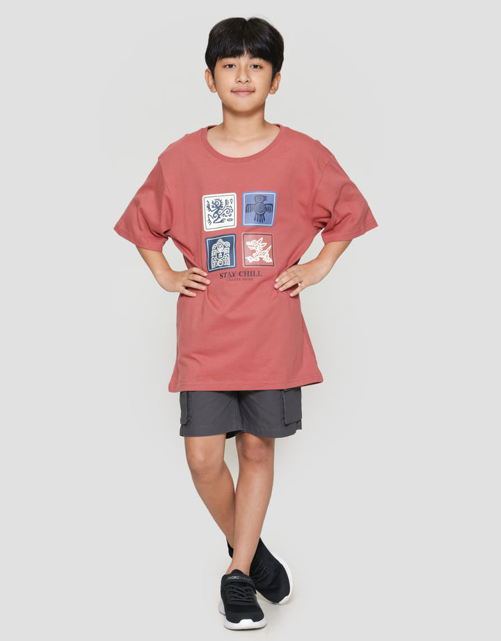 Nevada Print Etnic 1 Kaos Lengan Pendek Anak Laki-Laki