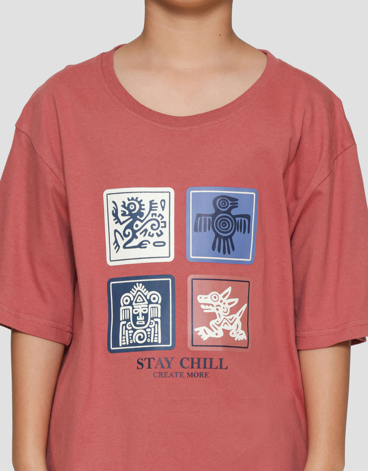 Nevada Print Etnic 1 Kaos Lengan Pendek Anak Laki-Laki