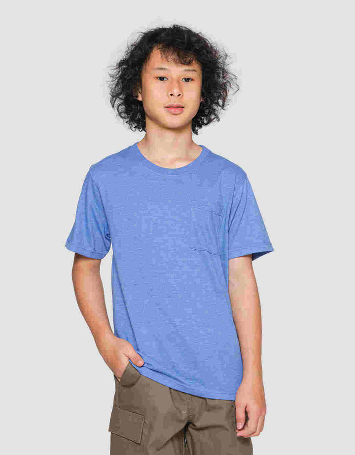 Nevada Cardet 24S Cotton Solid Plain Pocket Boys T-Shirt