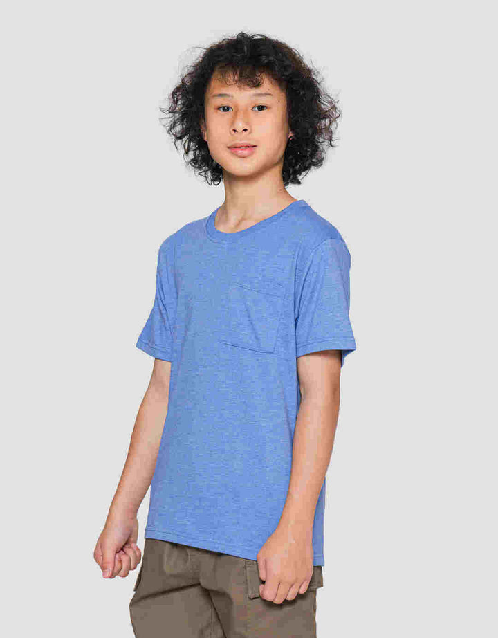 Nevada Cardet 24S Cotton Solid Plain Pocket Boys T-Shirt