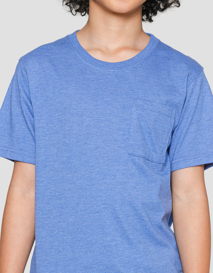 Nevada Cardet 24S Cotton Solid Plain Pocket Boys T-Shirt