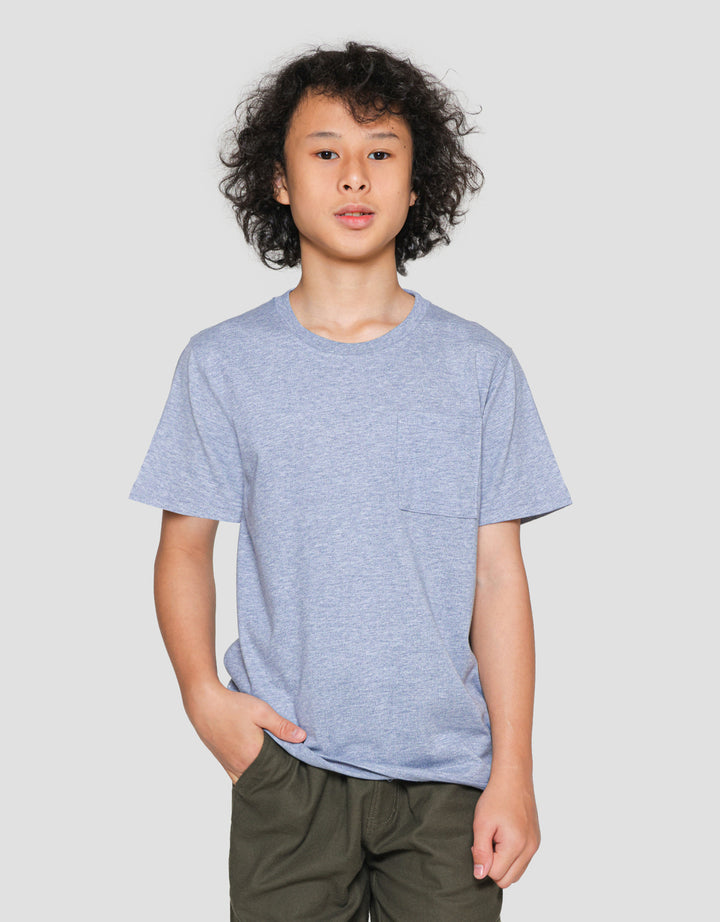 Nevada Cardet 24S Katun Solid Polos Kantong Kaos Anak Laki-Laki