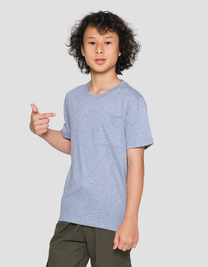 Nevada Cardet 24S Katun Solid Polos Kantong Kaos Anak Laki-Laki