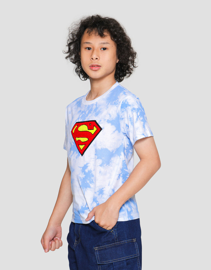 Character Superman Logo Kaos Anak Laki-laki