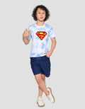 Character Superman Logo Kaos Anak Laki-laki
