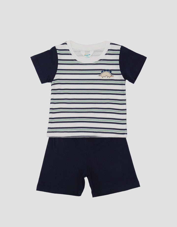 Little M Jersey Stripe Pakaian Setelan Bayi