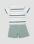 Little M Jersey Dino Mirror Baju Set Anak Laki-Laki