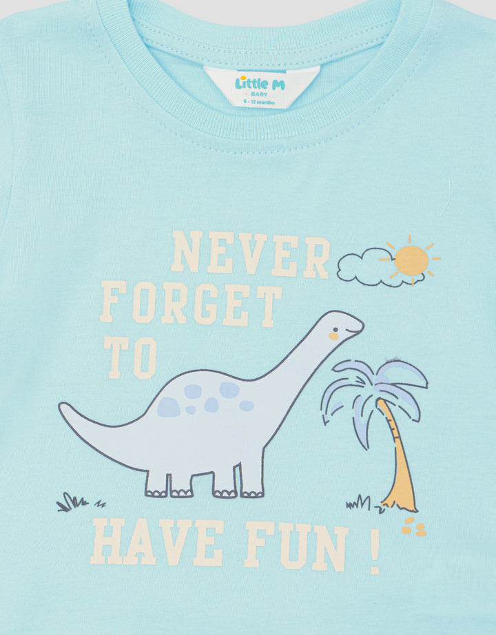 Little M Never Forget To Have Fun Baju Set Jersey Bayi Laki-Laki