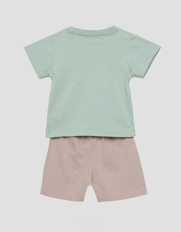 Little M Jersey Dinomite Pakaian Setelan Anak Laki-laki