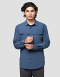 Cardinal Casual Zipper Pocket Kemeja Pria