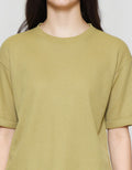 Suko Crop New Waffle Lengan Pendek Kaos Oversize Wanita
