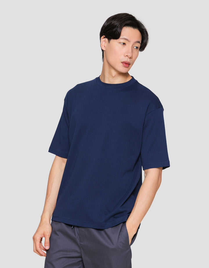 Suko Oversized Interlock Tee Ss Kerah Bulat Kaos Lengan Pendek Pria