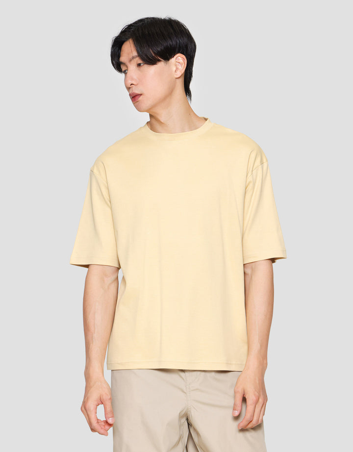 Suko Oversized Interlock Tee Ss Kerah Bulat Kaos Lengan Pendek Pria