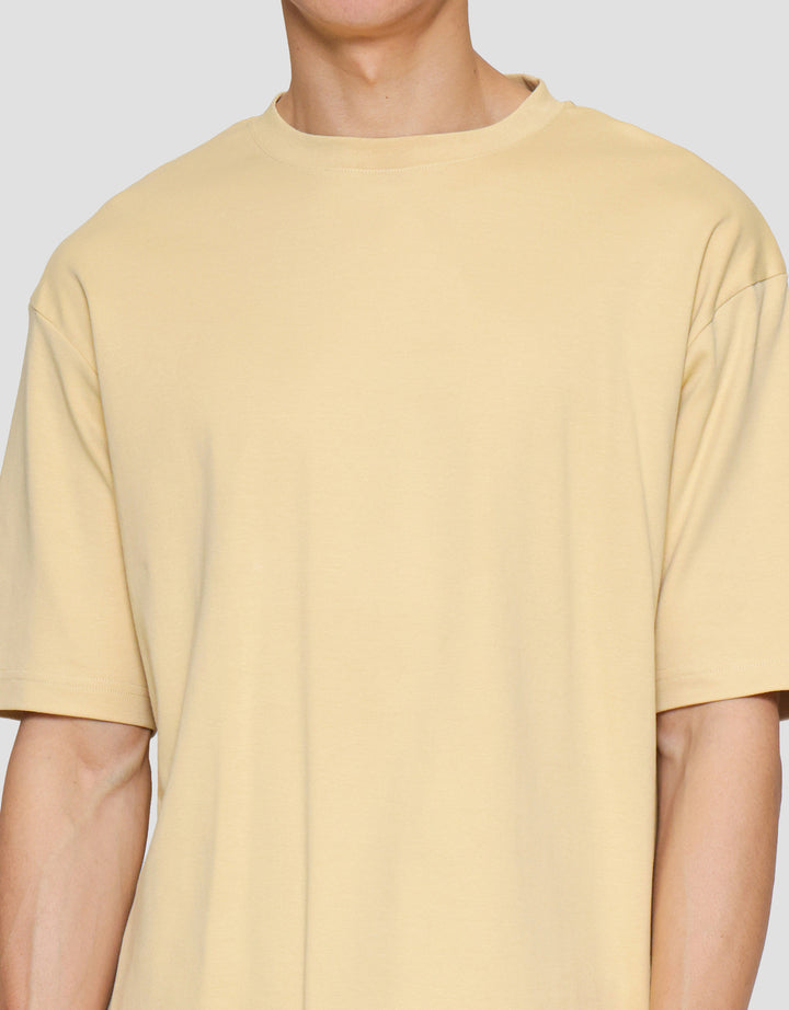 Suko Oversized Interlock Tee Ss Kerah Bulat Kaos Lengan Pendek Pria