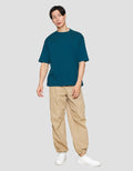 Suko Oversized Interlock Tee Ss Kerah Bulat Kaos Lengan Pendek Pria