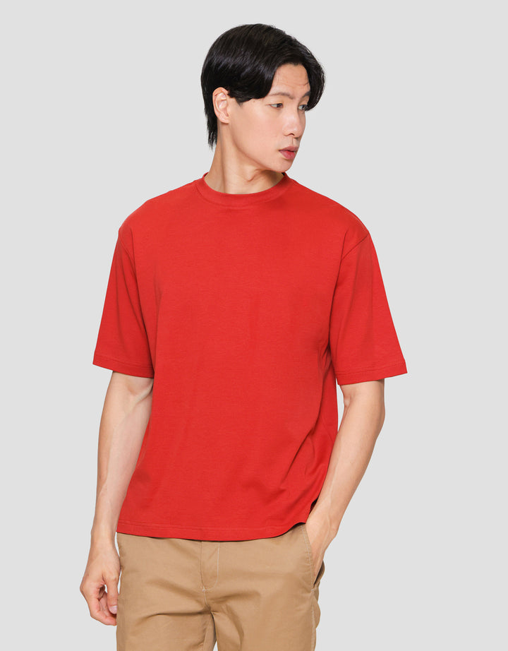 Suko Oversized Interlock Tee Ss Kerah Bulat Kaos Lengan Pendek Pria