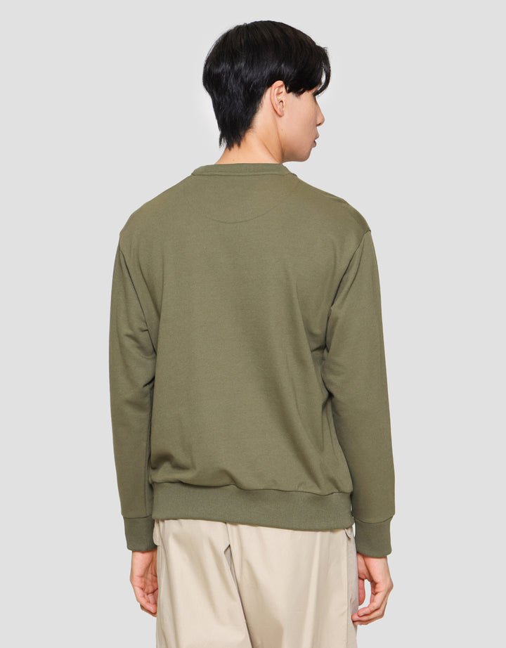 Suko Sweater Baby Terry Sweatshirt Kerah Bulat Lengan PanjangPria