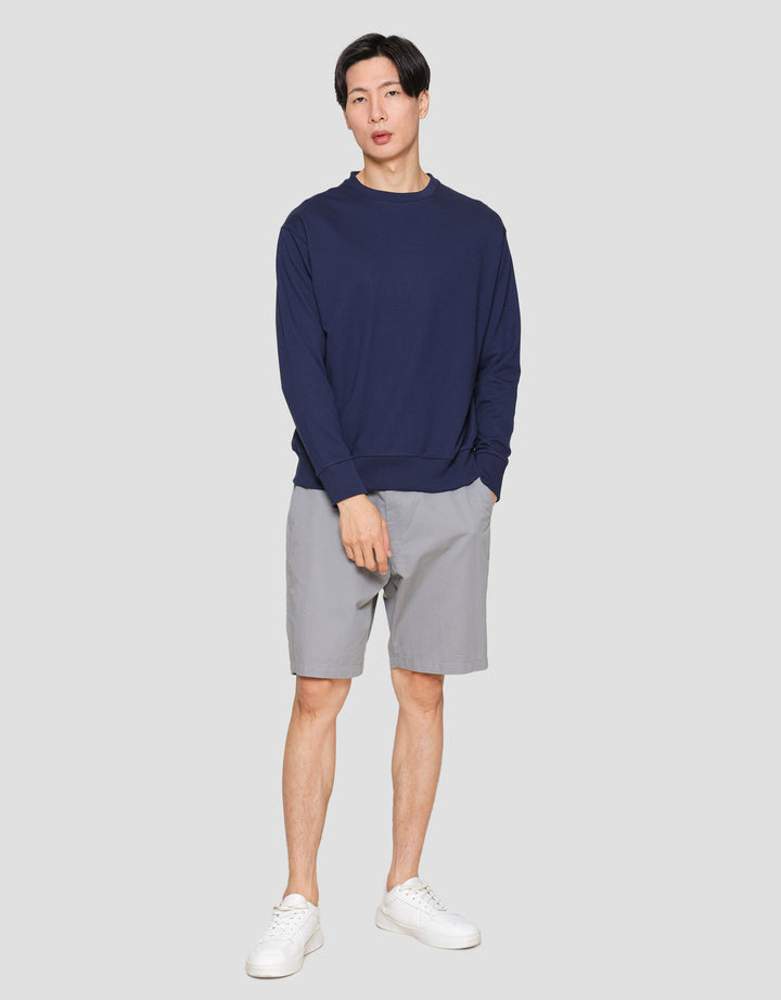 Suko Sweater Baby Terry Sweatshirt Kerah Bulat Lengan PanjangPria