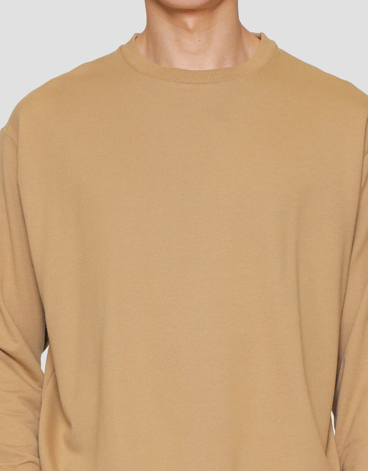 Suko Sweater Baby Terry Sweatshirt Kerah Bulat Lengan PanjangPria