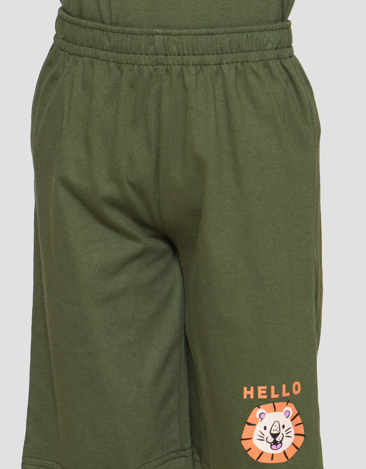 Little M Hello Lion Pakaian Setelan Anak Laki-laki