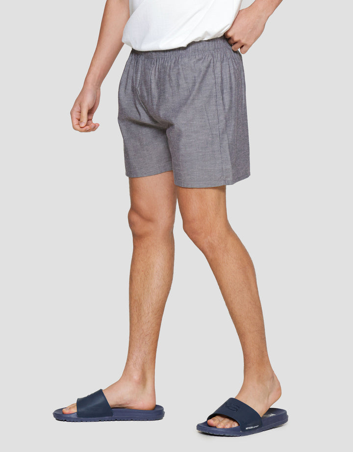 Cole Filafil BlackTextured Celana Boxer Pria