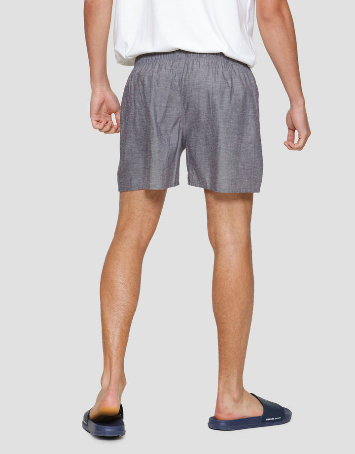 Cole Filafil BlackTextured Celana Boxer Pria