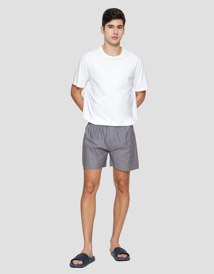 Cole Filafil BlackTextured Celana Boxer Pria