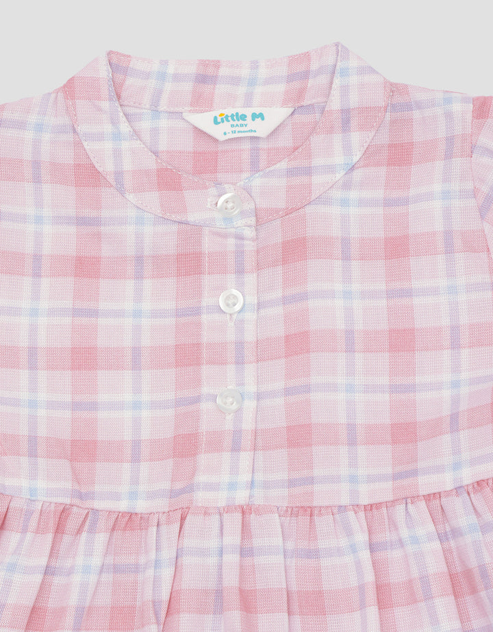 Little M Kotak2 Kerah Shanghai Midi Dress Bayi Perempuan