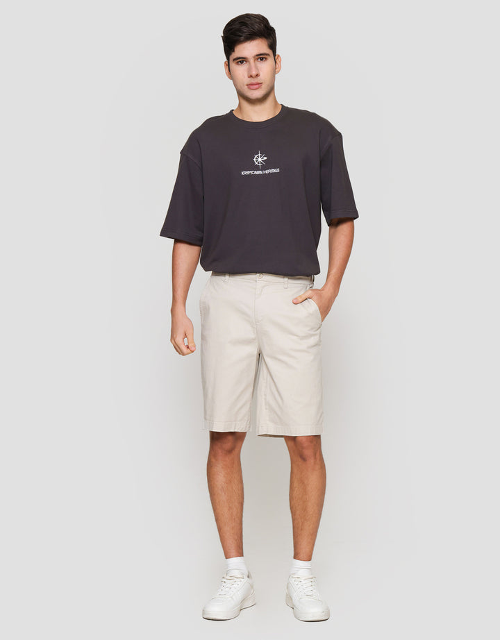 Cole Solid Cotton Bermuda Celana Pendek Pria