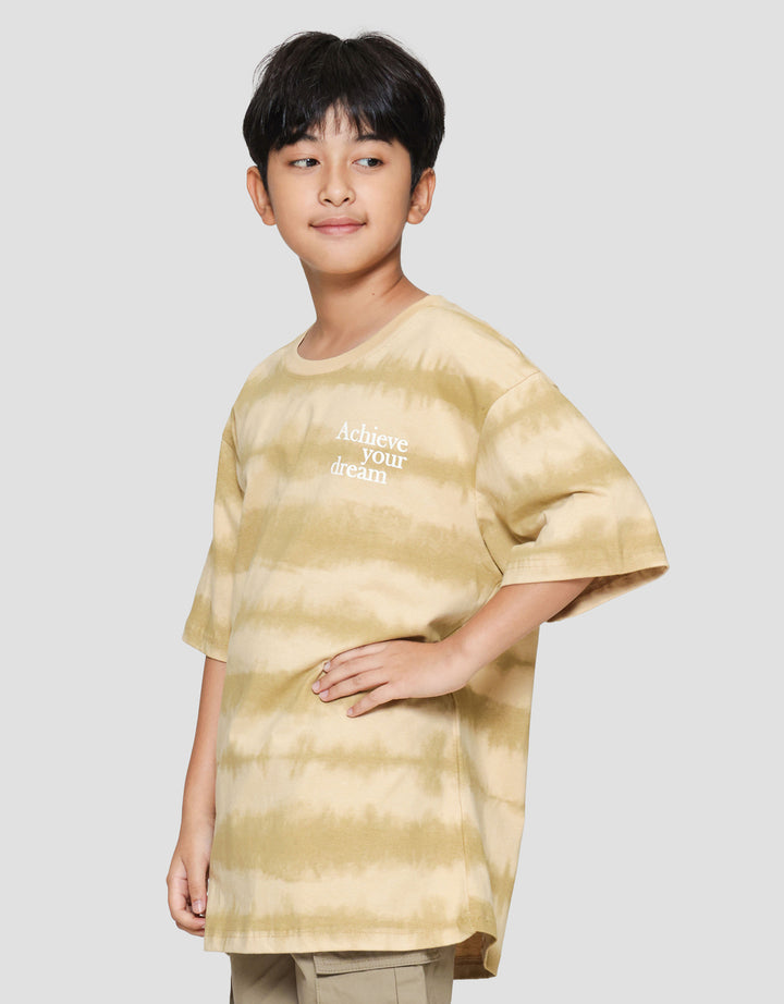 Nevada Full Print Tie Dye Stripes Kaos Lengan Pendek Anak Laki-laki