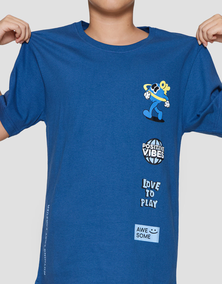 Nevada Print Patch Awesome Kaos Anak Laki-laki