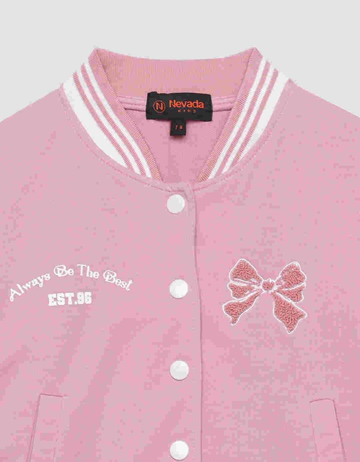 Nevada Varsity Ribbon Jaket Anak Perempuan