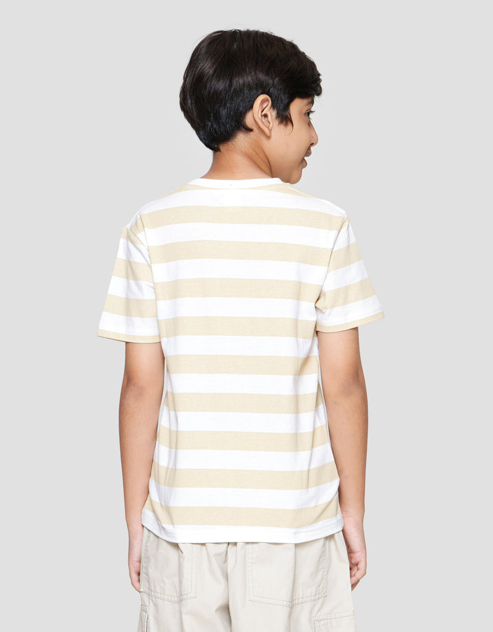 Marvel Spiderman Stripe Kepala Patch Kaos Lengan Pendek Anak Laki-laki