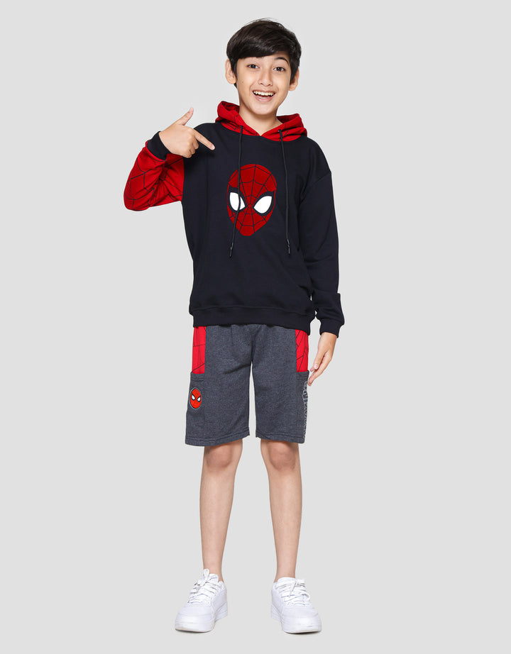 Marvel SPD Face Sweater Hoodie Anak Laki-laki