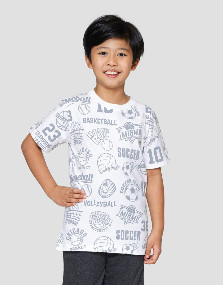 Nevada Print Soccer Team Kaos Anak Laki-laki