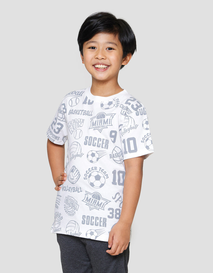 Nevada Print Soccer Team Kaos Anak Laki-laki