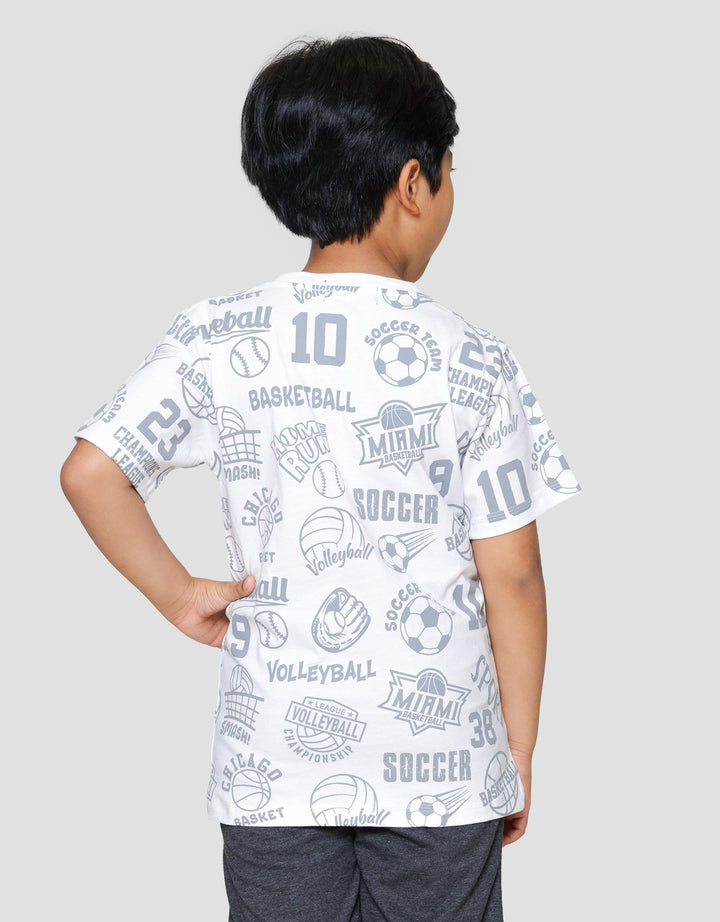 Nevada Print Soccer Team Kaos Anak Laki-laki