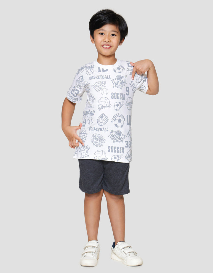 Nevada Print Soccer Team Kaos Anak Laki-laki