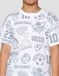 Nevada Print Soccer Team Kaos Anak Laki-laki