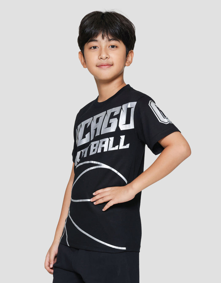 Nevada Chicago Ball Print Kaos Anak Laki-laki
