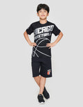 Nevada Chicago Ball Print Kaos Anak Laki-laki