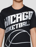 Nevada Chicago Ball Print Kaos Anak Laki-laki