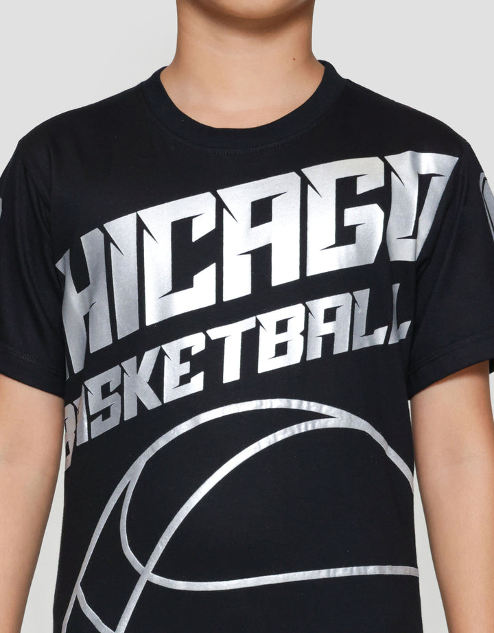 Nevada Chicago Ball Print Kaos Anak Laki-laki