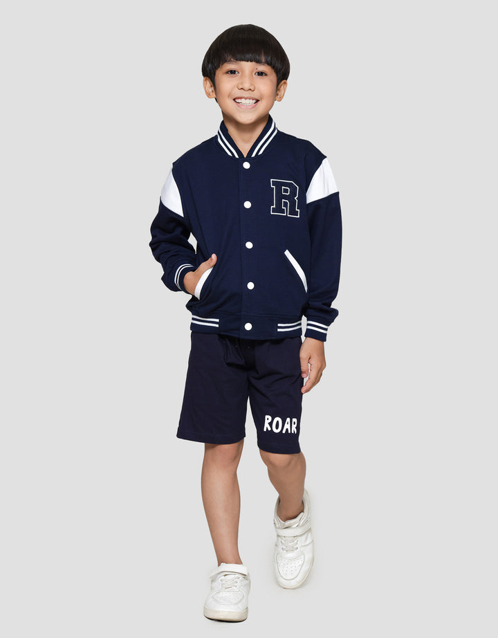 Little M APL R Letter Jaket Bomber Anak Laki-laki