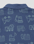 Little M Polo Print Tractor Pakaian Setelan Bayi