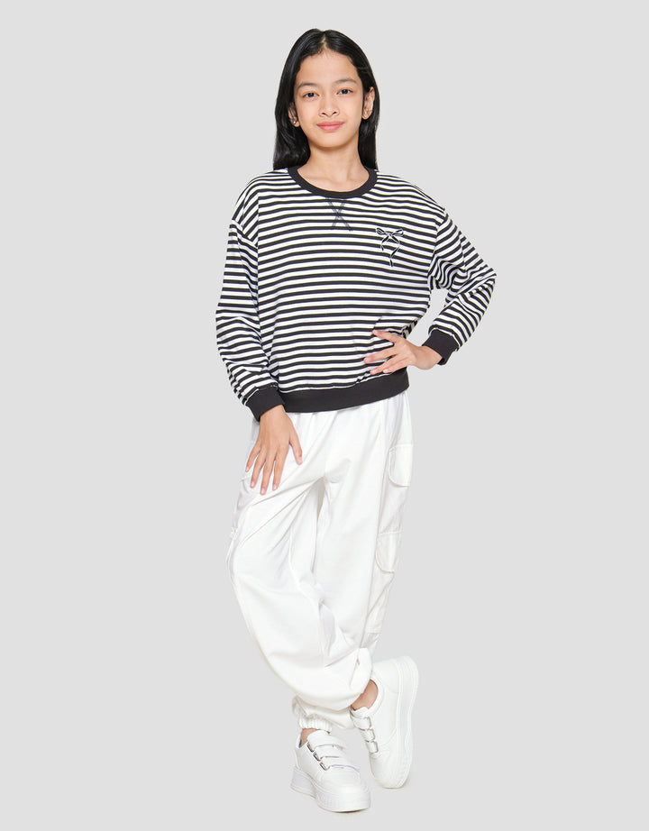 Nevada Stripes Two Color Sweater Anak Perempuan