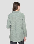 Connexion Basic Print Stripe Women's Sleeve Shirt